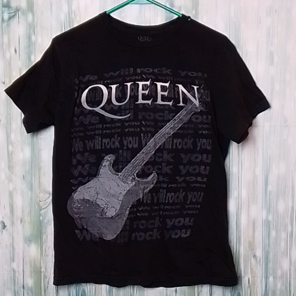 Queen Productions Other - Queen We Will Rock You black short sleeve guitar graphic tee Large